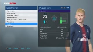 Mitchel bakker face pes 2019 psg [upl. by Delainey]