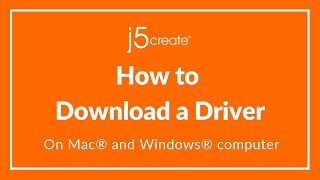 How to Download a j5create® LAN amp Display Driver on MAC® amp PC [upl. by Enidlareg9]