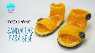 Tutorial Sandalias unisex para bebé a crochet todas las tallas [upl. by Oderf]