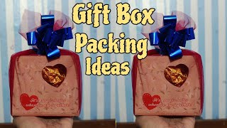 Easy Gift Wrapping Idea  Gift Wrap for Christmas  How to Wrap a Square Box  Christmas2024  Craft [upl. by Yahsal]