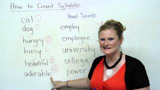 Speaking English  How to count syllables [upl. by Cromwell914]