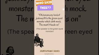 Who said this Shakespeare Series ugcnetenglishliterature williamshakespeare [upl. by Rednasxela]