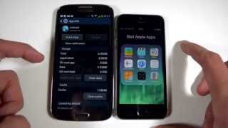 iPhone 5S vs Galaxy S4  Web Browser Speed Test [upl. by Adnilec233]