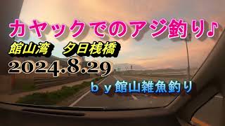 カヤックでのアジ釣り♪ 館山湾夕日桟橋 2024829 ｂｙ館山雑魚釣り [upl. by Lindley]