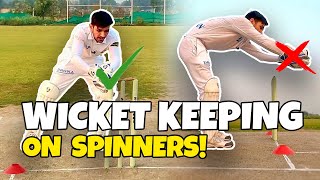 WICKET KEEPING ON SPINNER  WICKET KEEPING DRILLS FOR BEGINNERS [upl. by Hamilah]