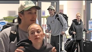 Dalton Gomez and Maika Monroes Affectionate Display at LAX [upl. by Zacarias]