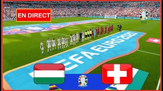 match Hongrie vs Suisse en direct Coupe dEurope des Nations Euro simulation Gameplay PC pes 2021 [upl. by Rutan]