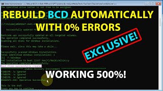 How to Rebuild BCD Automatically to Fix All BCD Blue Screen Problems BOOTREC amp BCDBOOT Errors [upl. by Hayashi]