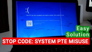 SYSTEM PTE MISUSE  STOP CODE [upl. by Nue]