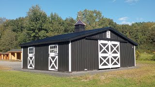 Bayhorse 30 x 24 Trailside Horse Barn On Display at Bayhorse in Red Hook NY [upl. by Esinet107]