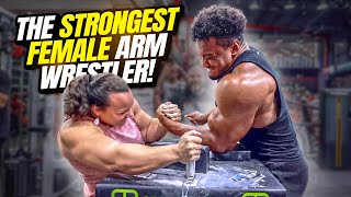 THE STRONGEST FEMALE ARM WRESTLER ft GABI VASCONCELOS DAVE CHAFFE amp WAGNER BORTOLATO [upl. by Grewitz]