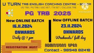 PG TRB 2025  NEW BATCH [upl. by Woodhouse]