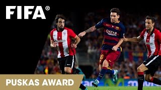 Lionel Messi goal  FIFA Puskas Award 2015 Nominee [upl. by Valma]