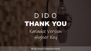 Dido  Thank You Karaoke Songs With Lyrics  Higher Key [upl. by Arrimat]