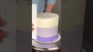 Purple ombré watercolor cake decorating tutorial [upl. by Llenhoj]