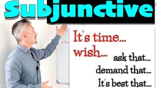 Lesson on the SUBJUNCTIVE Its time I wish [upl. by Ilajna]