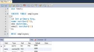 SQL Tutorial  9 Create Table Statement [upl. by Anica]