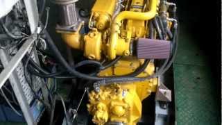 Two marine John Deere engines 6068TFM75 working on boat [upl. by Richards]