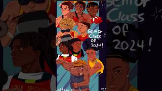 I drew my senior track team class of 2024 shorts art cartoon anime athlete sbhs [upl. by Eloisa875]