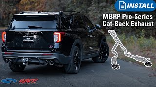 MBRP Explorer ST Pro Series CatBack Exhaust  Install Sound Clips 060 Testing [upl. by Htaeh]