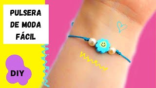 💙 Como hacer pulseras de hilo fáciles y rápidas 🌼 accesorios Aesthetic fáciles [upl. by Hjerpe]