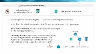 Was sind Angriffsszenarien Ciphertext und Knownplaintext [upl. by Pelagi856]