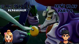 Animatronic Captain Hook vs Pete Pan amp Mickey  Epic Mickey Rebrushed  Part 9 [upl. by Atolrac]