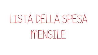 La lista della spesa mensile [upl. by Fayola]