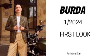 BURDA STYLE 12024 FIRST LOOK amp BURDA OCAK 2024 ÖN İZLEME [upl. by Natsirc]