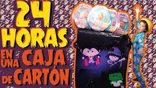 24 HORAS EN UNA CAJA DE CARTON HALLOWEEN [upl. by Enilkcaj]