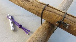 How to tie two poles or branches together High tension lashing [upl. by Paton256]