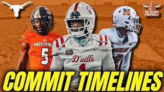 Commitment Timelines  Recruiting Update  Texas Longhorns Football  Dakorien Moore  Jaime Ffrench [upl. by Daney]