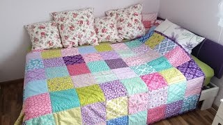 DIY Patchworkdecke selber nähen im Zeitraffer DIYProjekt MIEKI [upl. by Ariait]