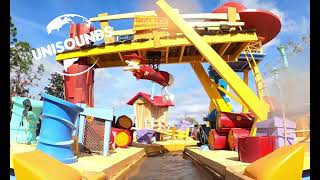 Islands of Adventure Ripsaw Falls Exterior Sawmill Music [upl. by Maxwell]