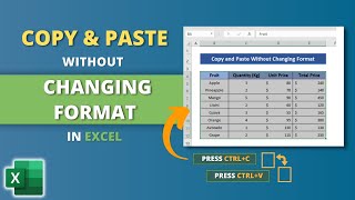 How to Copy and Paste Without Changing the Format in Excel [upl. by Ahsinot]