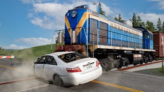 Realistic Train Crashes 4  BeamNGdrive [upl. by Einalam]