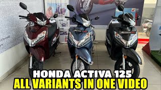 2024 Honda Activa 125 All Variants Detailed Comparison Video  Honda Activa 125 New Model Price [upl. by Weeks]