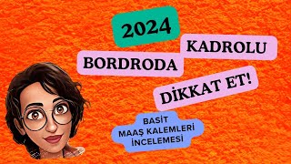 2024 OcakHaziran Kadrolu Öğrt Maaş Kalemleri İnceleme ve Maaş HesaplamaBASİT VE ANLAŞILIR BORDRO [upl. by Furlong]