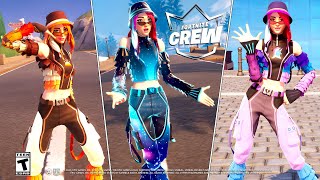 Fortnite CREW PACK Lana Llane Skin ALL Styles GAMEPLAY February 2024 [upl. by Thackeray397]