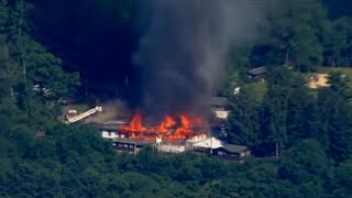 Fire erupts at Camp Airy in Thurmont Maryland [upl. by Shantee]