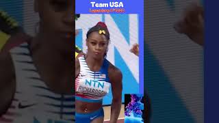 Team USA Woman repeats as 4x100 Athletics World Champions [upl. by Alacim]