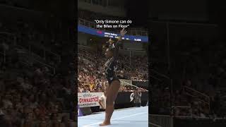 She made that look easy😳 gymnastics floor tumbling simonebiles [upl. by Ttereve]