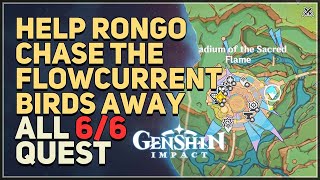 Help Rongo chase the Flowcurrent Birds away Genshin Impact [upl. by Emor]