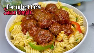 BOULETTES DE VIANDE À LA SAUCE TOMATE II BOULETTE DE VIANDE HACHÉE I [upl. by Pompei]