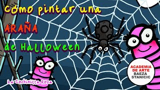 Como dibujar y colorear una tela de araña para Halloween [upl. by Yenaled]