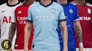 Premier League 202425 Kits  PES 2021 amp FL24 [upl. by Dlarrej]