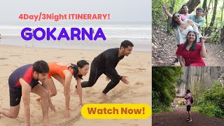 Gokarna Itinerary 4Days3Nights  Gokarna Beach Trek  Yana Caves  With Costing [upl. by Wende]