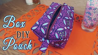 DIY Zippered Box Pouch [upl. by Ecirbaf]