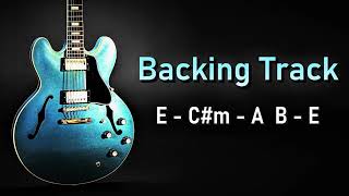 Pop Rock BACKING TRACK E Major  112 BPM  Guitar Backing Track [upl. by Carlo754]