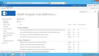 Administer SharePoint Server 2013 Tutorial  Configuring Health Analyzer [upl. by Nnanerak]